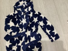 BOYS MINI BODEN NAVY BLUE STARS DRESSING GOWN 9-10 YEARS