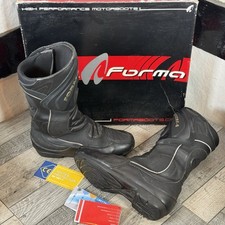 Forma Drytex Motorcycle UK 6 Boots Snake Back Amour Leather Zip Mid Length