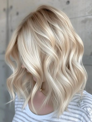 Balayage icy blonde - blonde, highlight