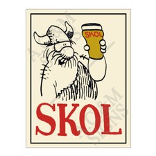 Metal Tin Sign Plaque Skol