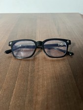 Chrome Hearts Glasses Black/Silver Plated 53-19-145 Anti Blue Light Lens Unisex