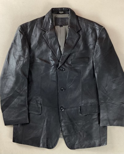 Vintage leather jacket blazer - leather,