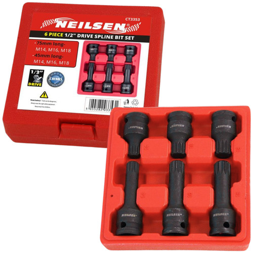 Impact spline bit - bit, set