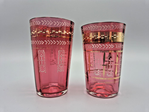 Pair antique cranberry - antique,