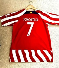 ATLETICO MADRID  2022/2023 HOME FOOTBALL SHIRT #7 JOAO FELIX NIKE JERSEY SIZE S