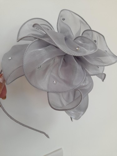 Fascinator for weddings grey - fascinator,
