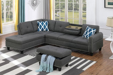 Dark Grey 98" L-Shaped