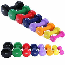 Vinyl Dumbbell Set Solid Aerobic Training Weights Strength Home Dumbbells Gym