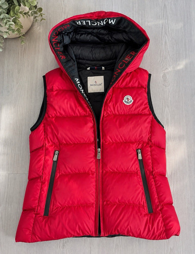 Moncler red hooded down - hooded,