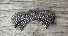 Antique French cut steel Bow Clip/ brooch