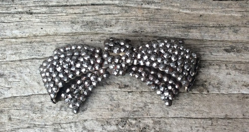 Antique french cut steel bow - french,