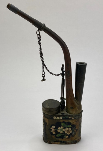 Vtg chinese brass poppy - brass,