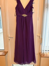 Alexia Designs 4200 Formal Bridesmaid Gown Size 14 Purple violet Embellished