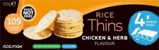 Ricesnax Chicken & Herb Flavour Rice Thins 6 x100g  Delicious And Tasty Crispy