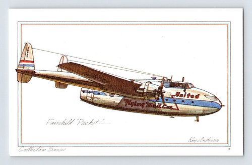 Postcard united plane - united,