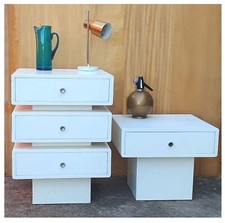 Mid Century Chest Of Drawers And Matching Bedside / End Table