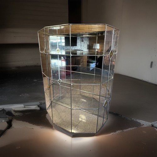 Leaded glass table - table, display