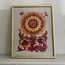 Vintage embroidered textile - vintage,