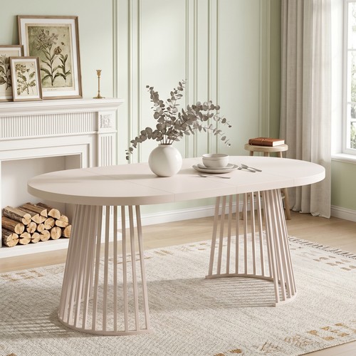 Modern fluted base extendable - fluted,