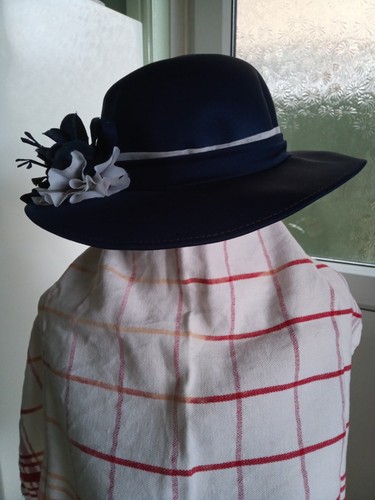 Navy hat wedding anniversary - navy,