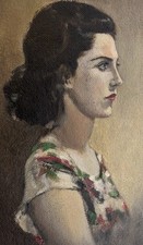 An Art Deco Style Oil Portrait