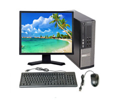 FCS WINDOWS 11 Computer Set Core i3 DELL HP Desktop 16GB RAM 500GB HDD 22"Screen