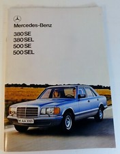 1979  Mercedes Benz 380SE 380SEL 500SE 500SEL New S-Class Brochure in German