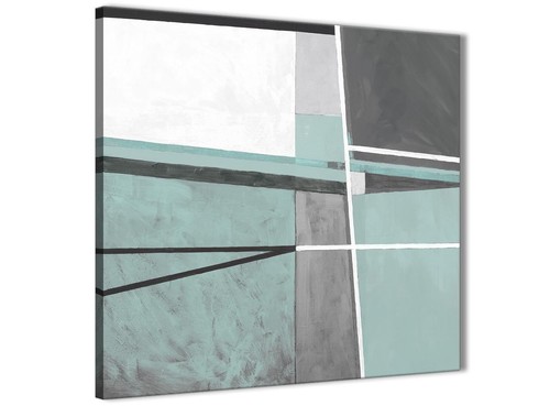 Duck egg blue - grey, painting