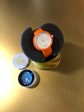Clock watch orange strap - watch,
