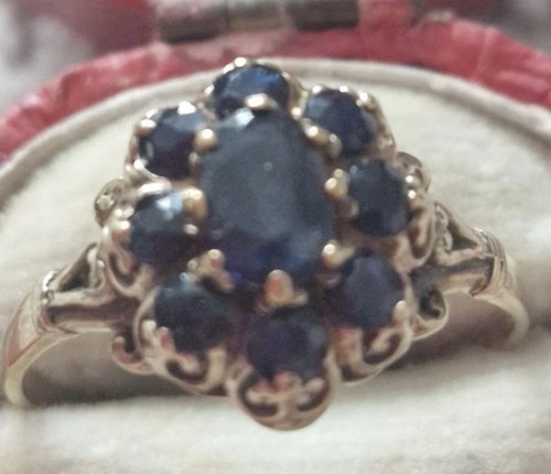 Exquisite 9ct gold sapphires - 9ct,