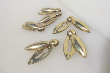 Vintage Brass Keyhole Cover Escutcheon Plate Old Oval - £6each