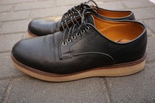 Viberg Black Leather Derby