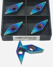 10 X VBMT160408 KT7030 Carbide Turning Tips Nano Blue