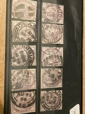 stamps great britain covers victoria 1840-1901 10xOne Penny lilac stamps used