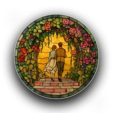 Vintage Couple Floral Arch