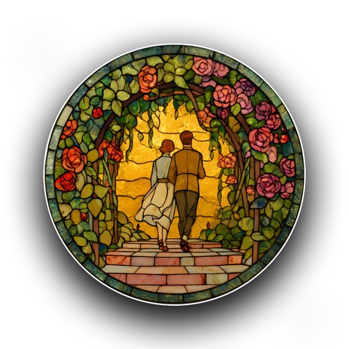 Vintage couple floral arch - couple,
