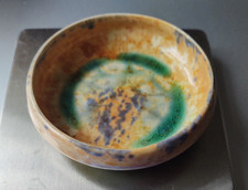 Shorter & Son Pin Dish Orange Green Purple Glaze - FREE SHIPPING