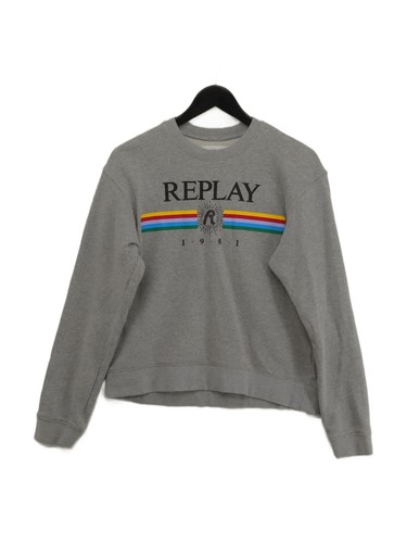Replay men hoodie grey - men's, xl