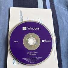 Microsoft Windows 10 Pro OEM License Key + Install DVD no case