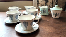 5 x Cup & Saucers Milk Jug