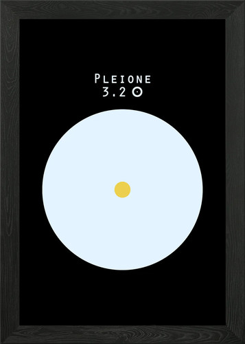 Pleione sun comparison framed - pleione,