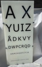 Rare Vintage IKEA Gyllen Eye Exam Chart 3D Wall Mounted Light Art Piece