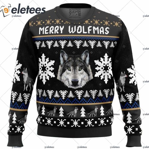 Merry wolfmas wolf - wolf, ugly