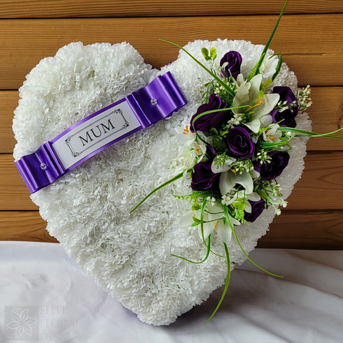 Funeral flowers heart tribute - heart,