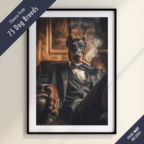 Funny dog smoking - funny, cigar
