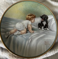 Porcelain Plate  "Who's Sleepy" 8.5"(22cm) by Bessie Pease Gutmann, The Hamilton