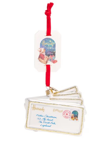 Harrods santas letter - letter, bauble