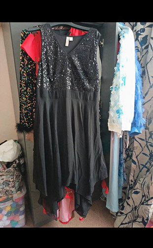 Body flirt black sequin neck - flirt,