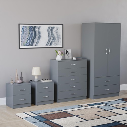 Grey modern design bedroom - bedroom, 4