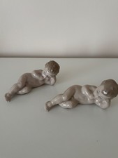 Lladró Nao Cherub pair